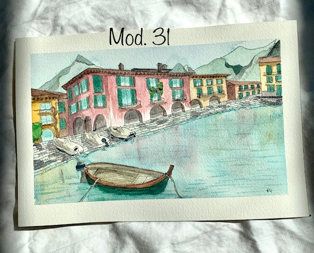 MyArt - Watercolors prints - 15x21 / 23 cm - color - "Glimpses" series - (mod. 26 / 32-42 / 46)