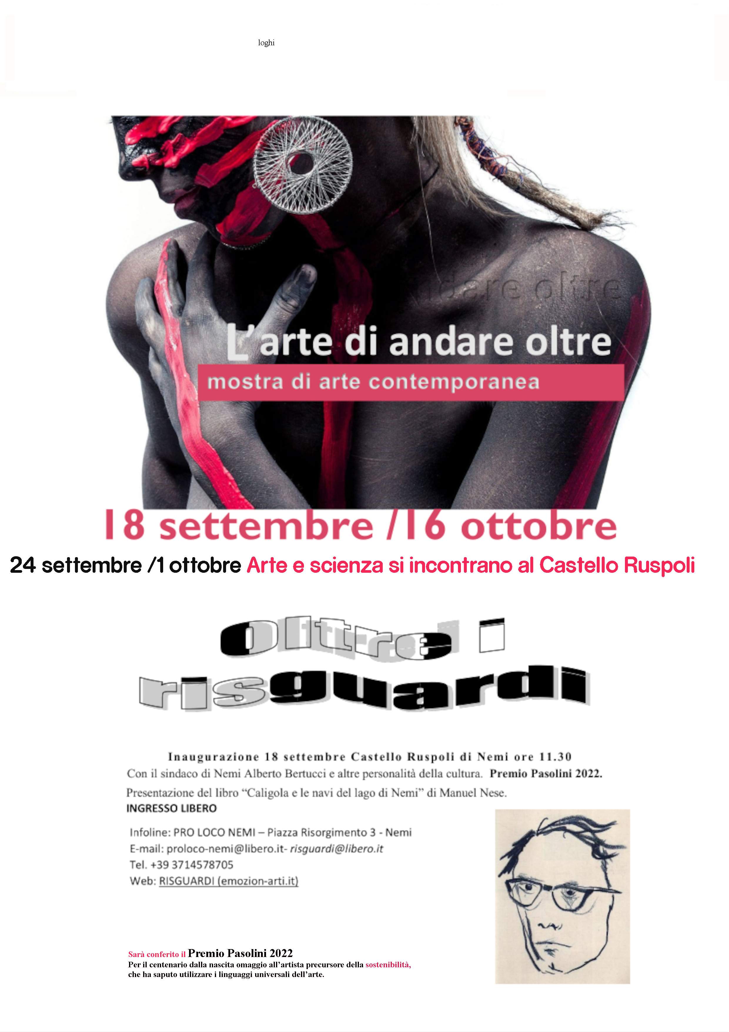 Da domenica 18 settembre al 16 ottobre  Mostra d’arte “Oltre i risguardi”