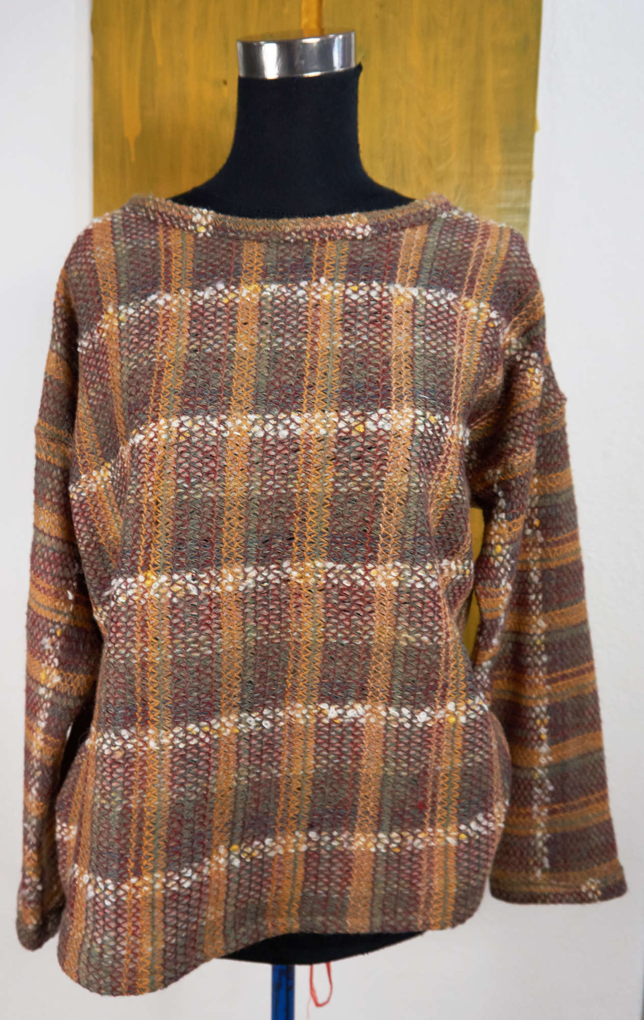 maglione in lana con motivo geometrico