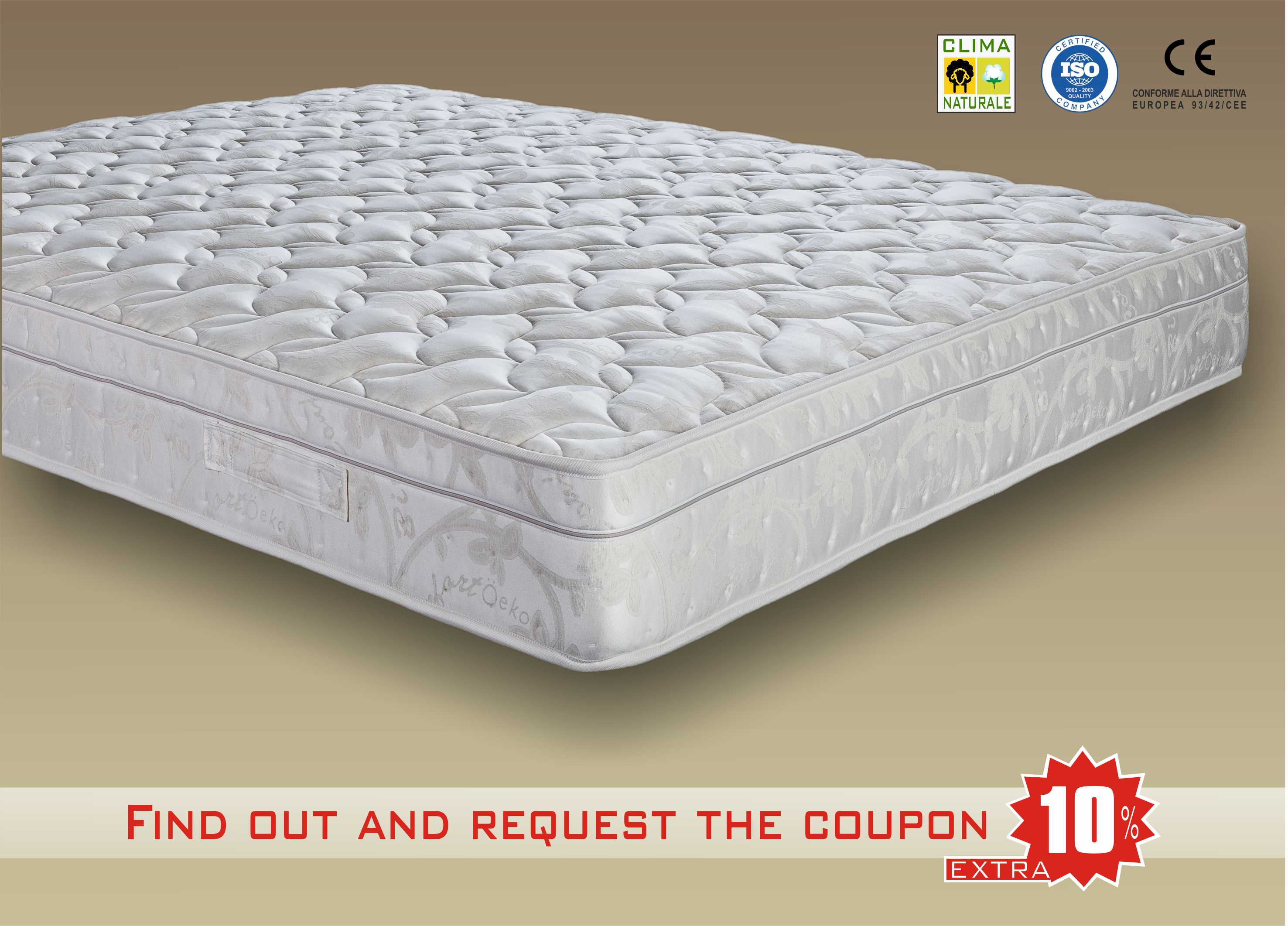 granducato mattress in independent springs removable with wool and cotton