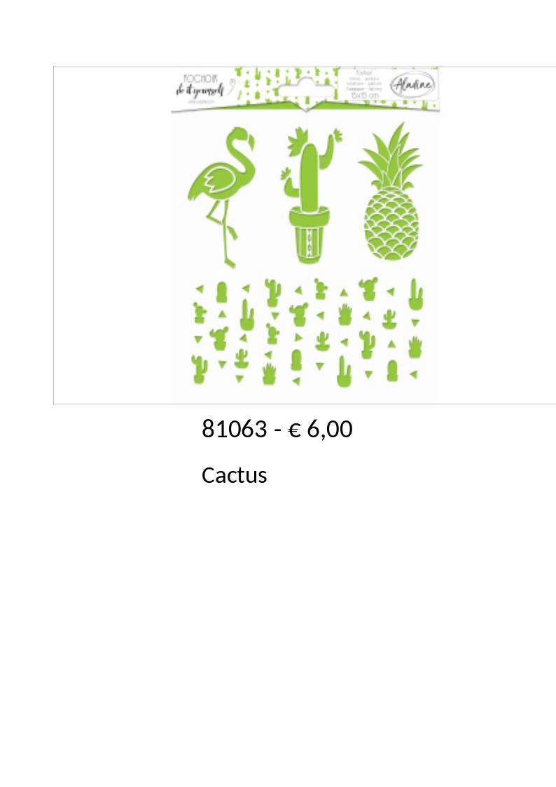 Stencil - 81063 cactus (Misura 15x15 cm)