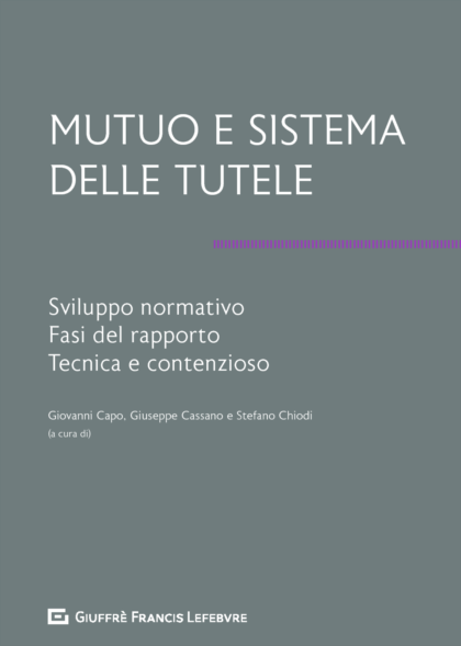 VOLUME: MUTUO E SISTEMA DELLE TUTELE Stefano Chiodi