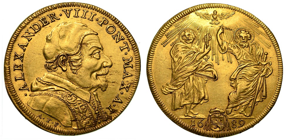 ALESSANDRO VIII (Pietro Ottoboni) 1689-1691. Quadrupla 1689 A. I.  q.SPL