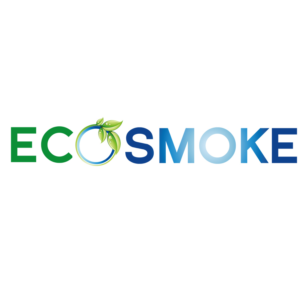 Logo per ECOSMOKE, brand di sigarette elettroniche e liquidi senza nicotina.
