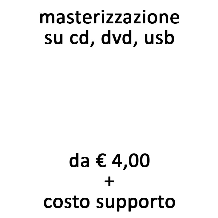 masterizzazione su cd, dvd, usb