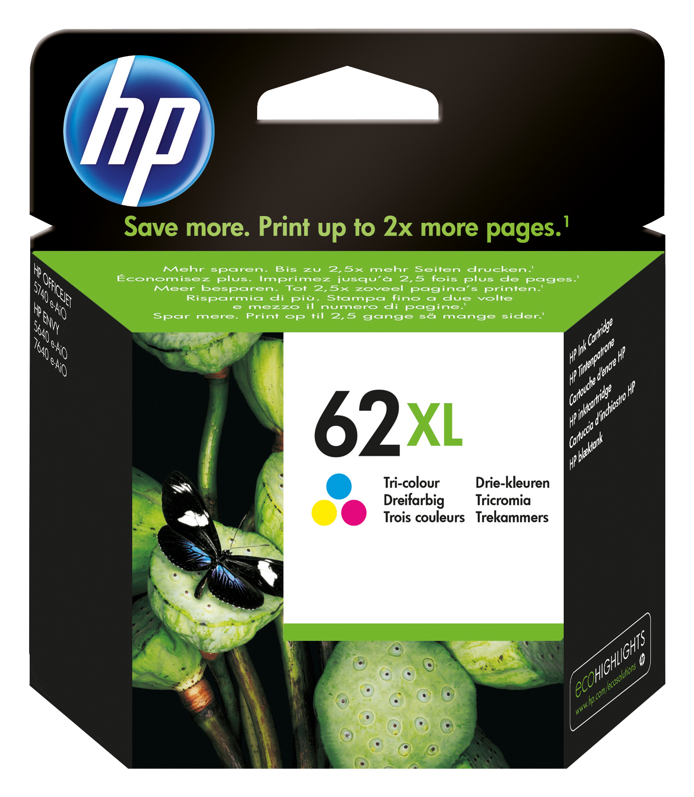 INK HP 62XL C2P07AE CMY ALTA CAPACITA