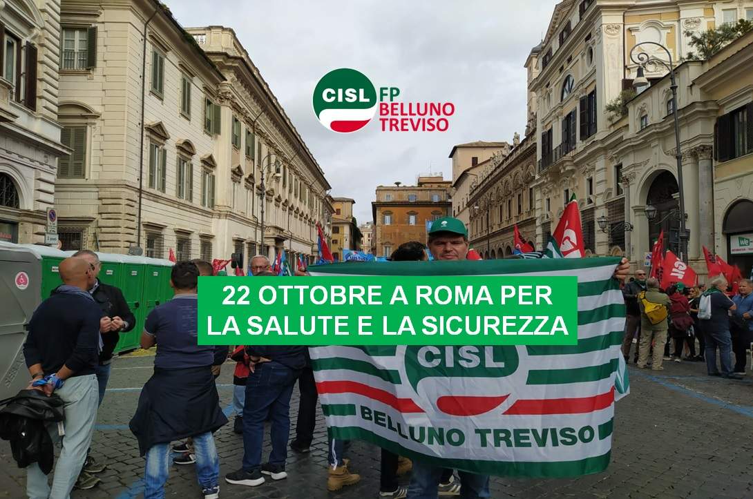 Cisl FP Belluno Treviso. I nostri delegati a Roma per la salute e la sicurezza