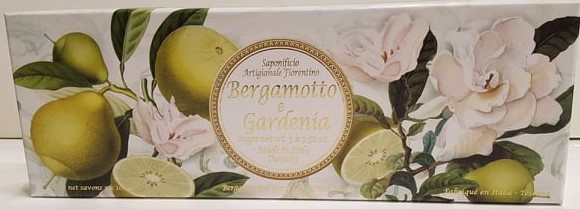 Saponette profumate Bergamotto e gardenia 3 per 100 gr