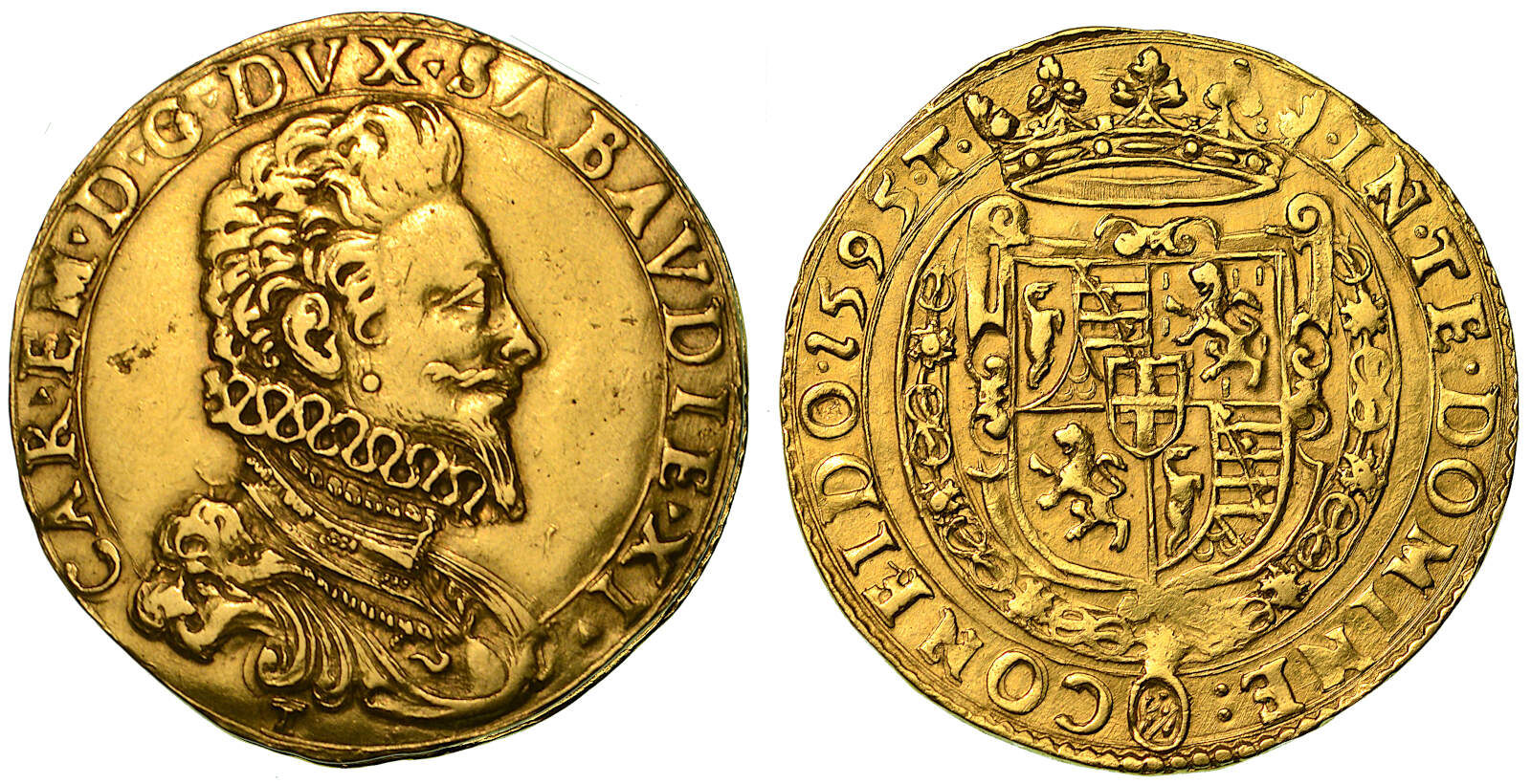 CARLO EMANUELE I. Il Grande (1580-1630). Quadrupla 1595 (III tipo). buon BB