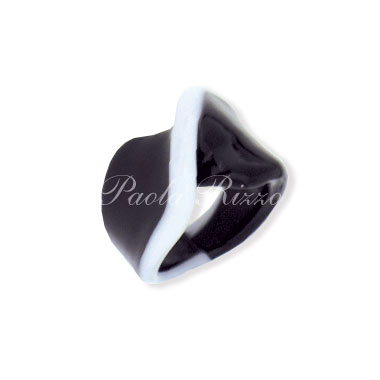 Anello Dade® nero/bianco - Dade® black / white ring