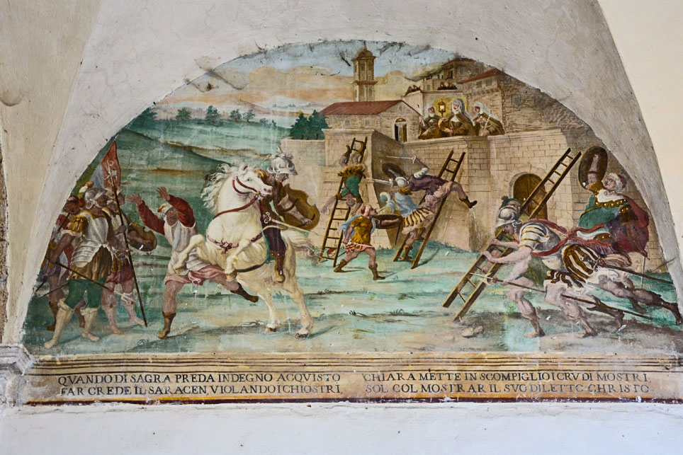 Fig 5 affresco della battaglia di San Cosimato tra cristiani e  saracenijpg