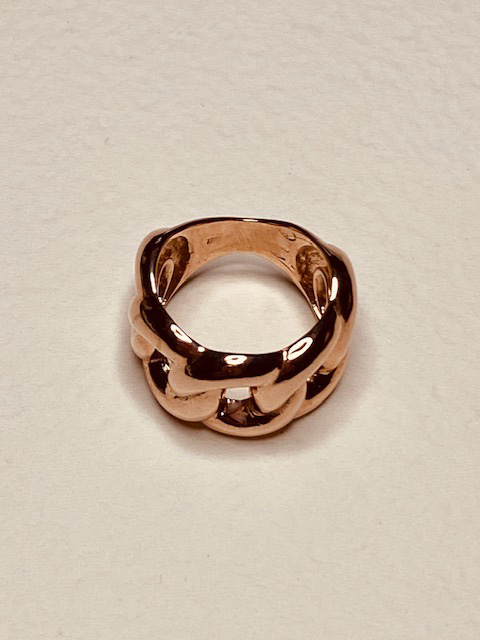 Collezione "oro" anello catena in oro rosa