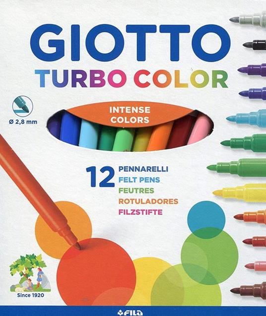 GIOTTO TURBO COLOR 12 PENNARELLI PUNTA FINE