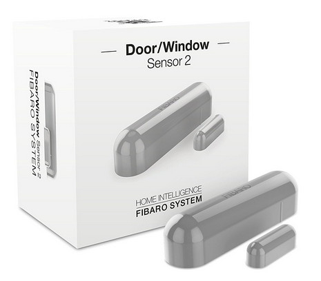 DOOR/WINDOW SENSOR 2 Z-WAVE5 BLACK SENSORE PORTE/FINESTRE + TEMP.