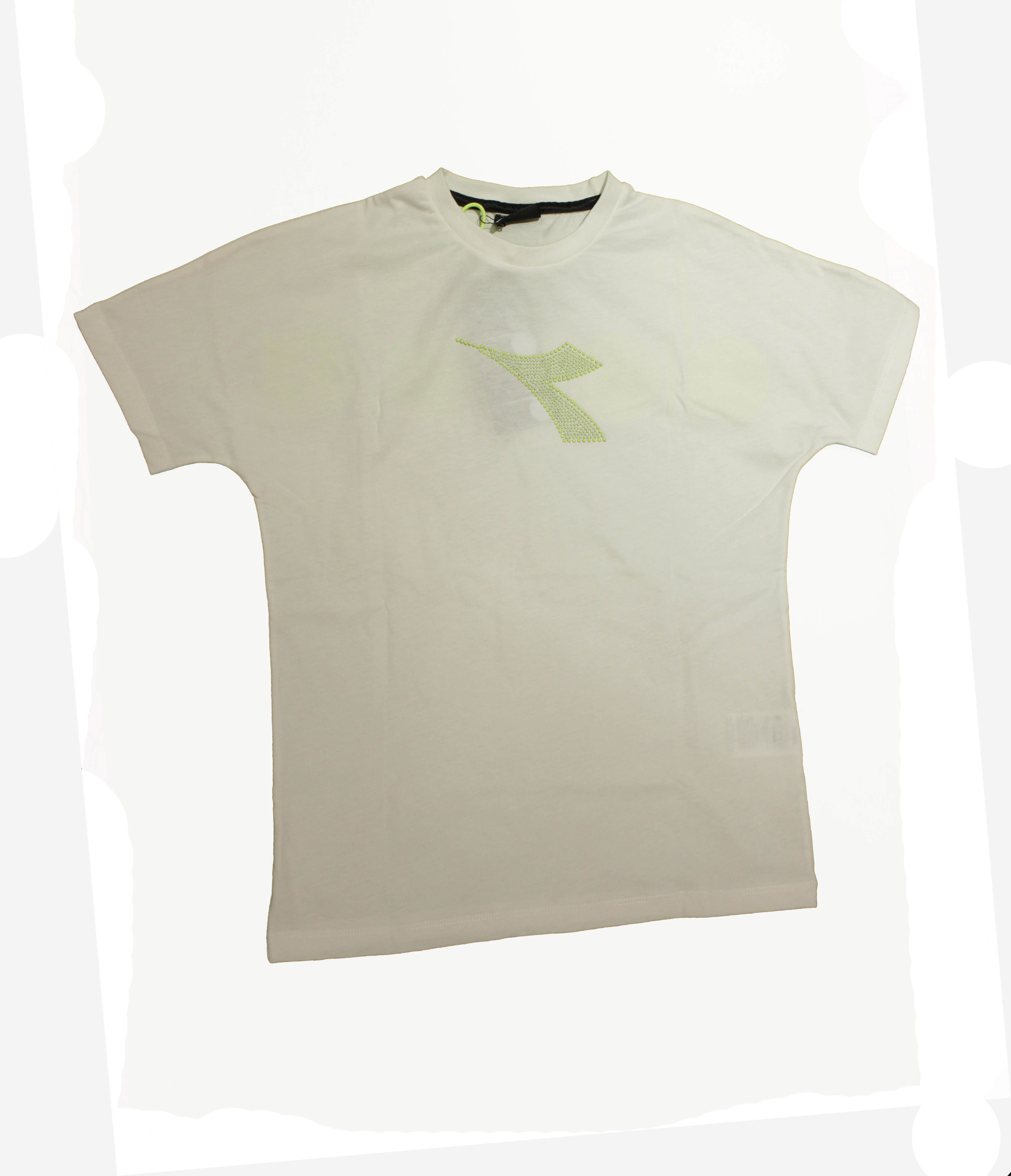 T-shirt con scritta pitonata fluo
