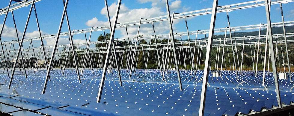 Hybrid Concentrating Solar Thermal plant with LFR with diathermic oil up to 300 °C
