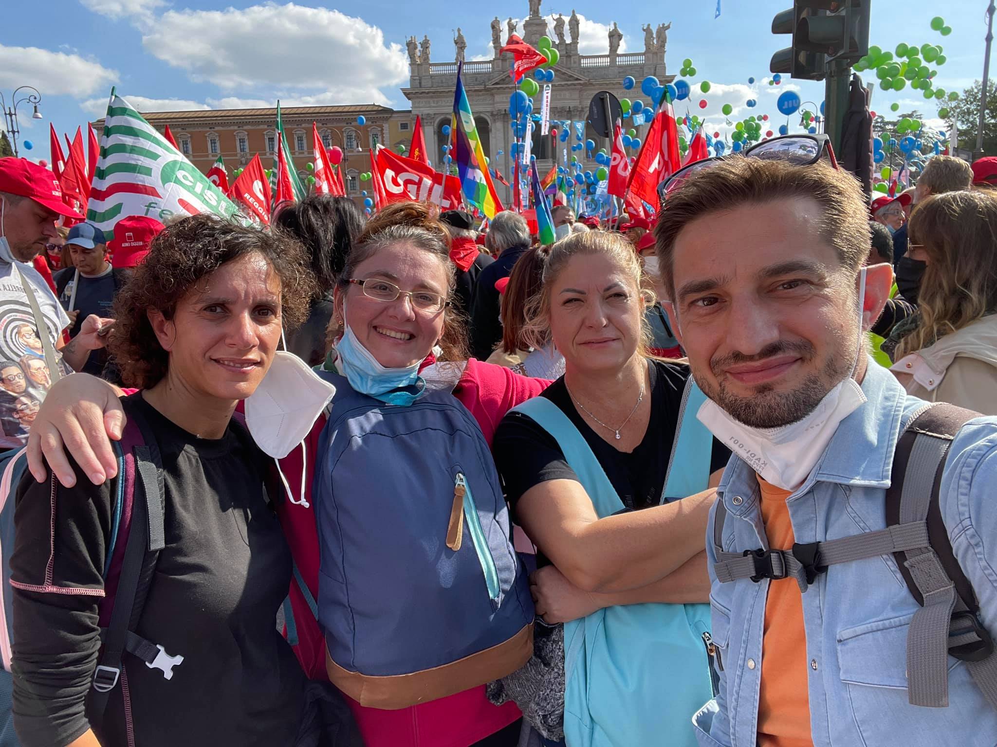 Fisascat Verona in piazza San Giovanni a Roma per la grande manifestazione "mai più fascismi"