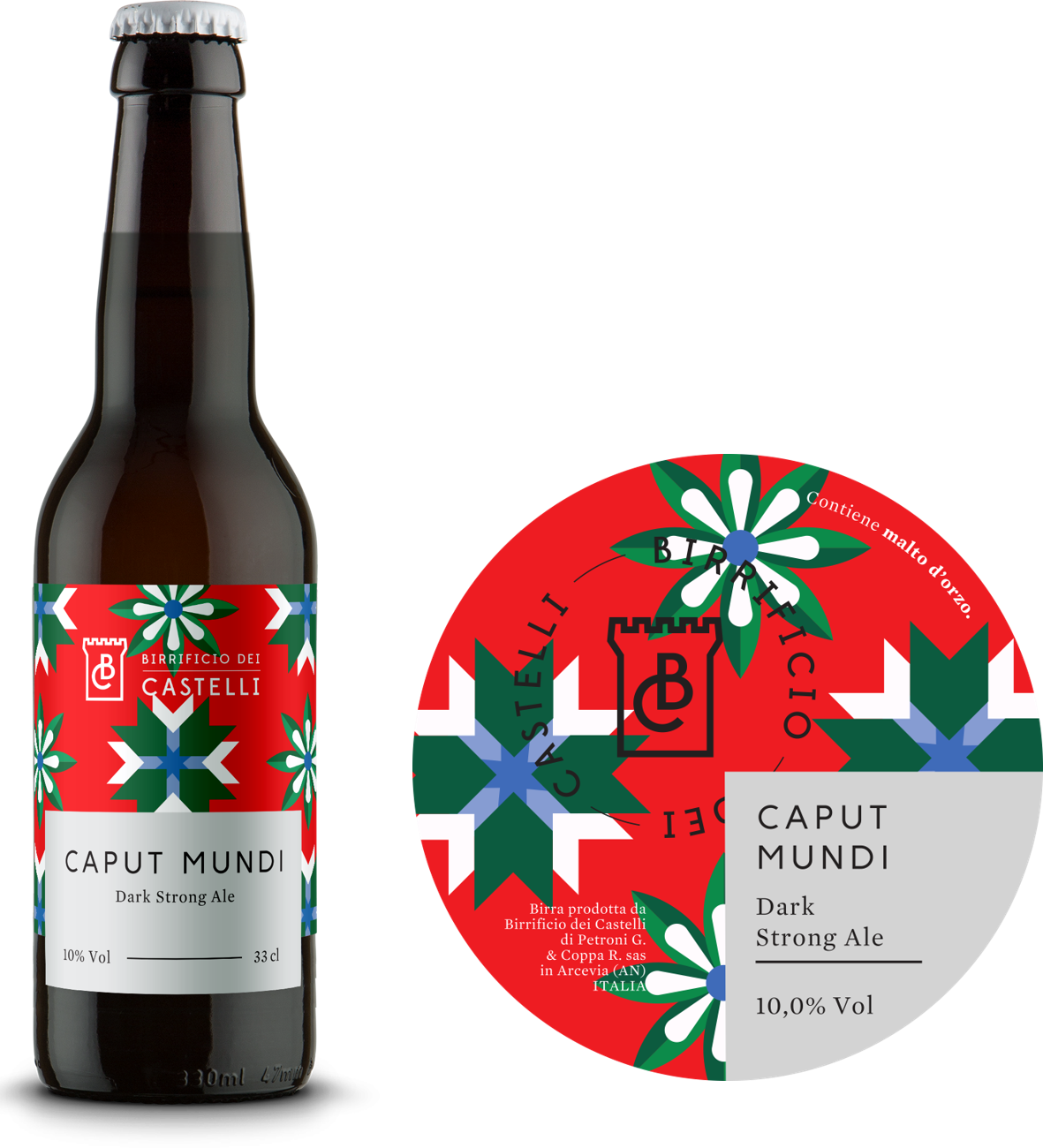 Caput Mundi è una birra belga doppio malto, birra di Natale scura di abbazia