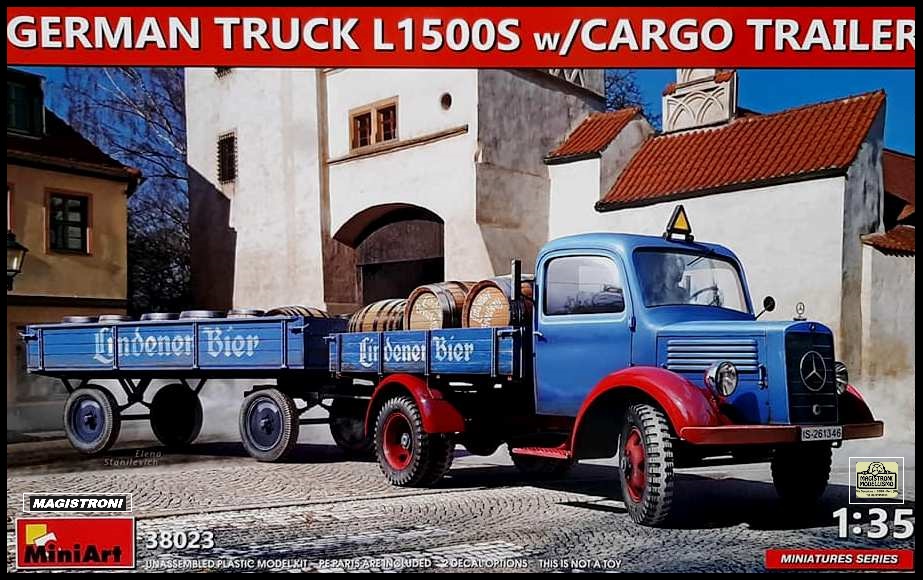 GERMAN TRUCK L1500S w/CARGO TRAILER