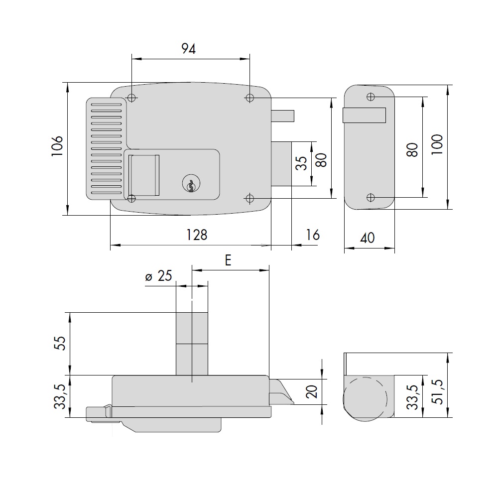 CISA 11721 - Elettroserratura da applicare a cilindro CISA