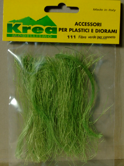 Fibra verde per canneto per plastci o diorami tutte le scale - Krea 111