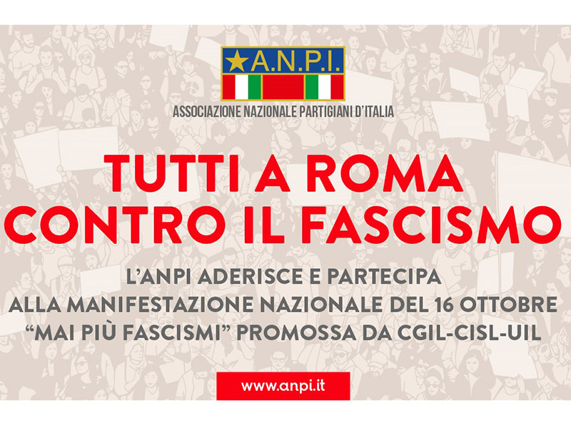 ANPI - Manifestazione del 16 ottobre a Roma