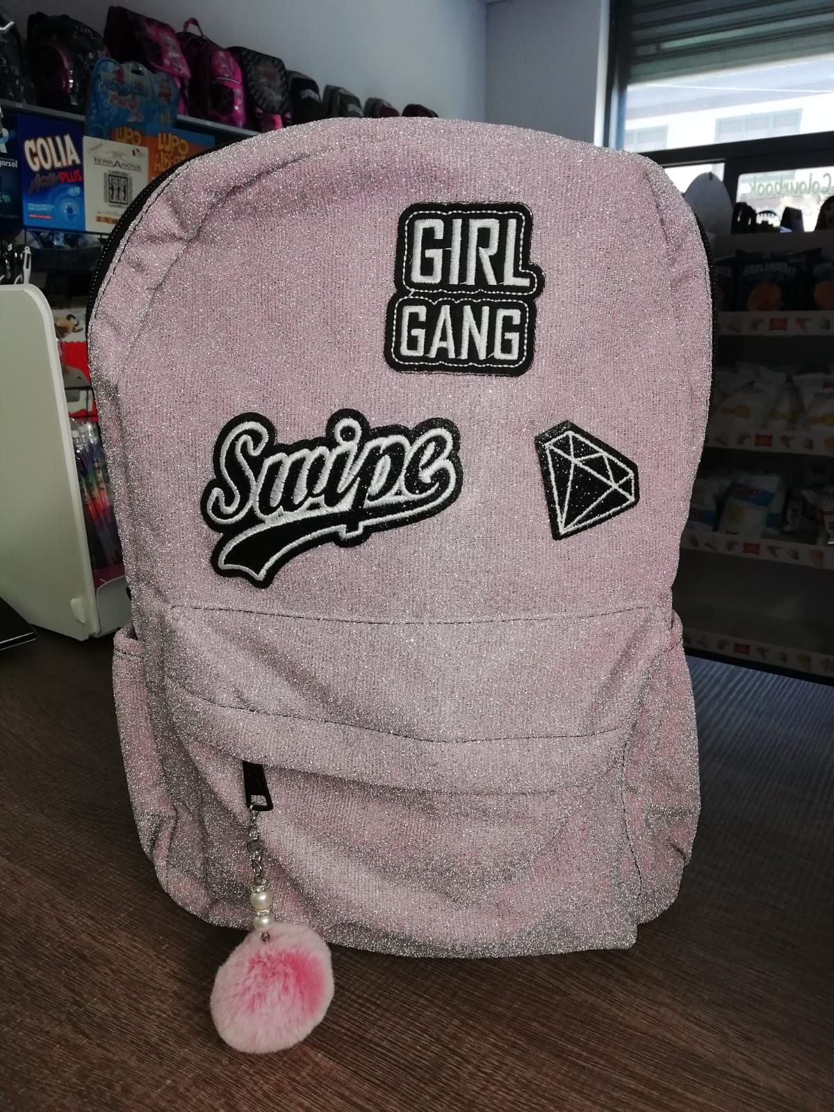 Zaino Swipe "Glitter" rosa
