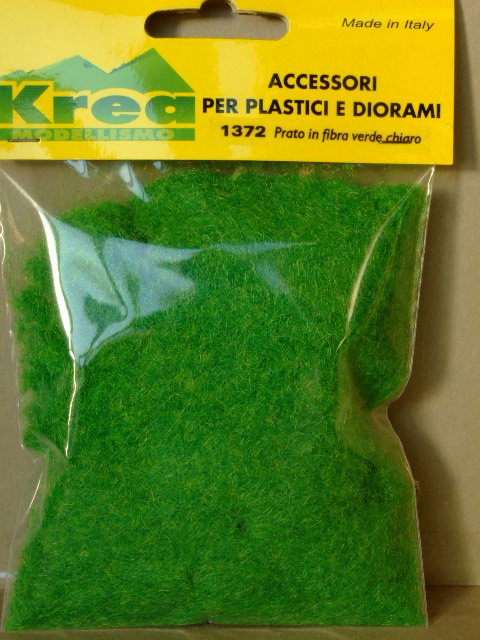 Prato in fli d'erba sintetica verde chiaro per plastici gr. 20 -1372