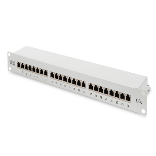 PATCH PANEL 24 PORTE SCHERMATO UTP CAT.6A 8 POLI RACK 19 BIANCO