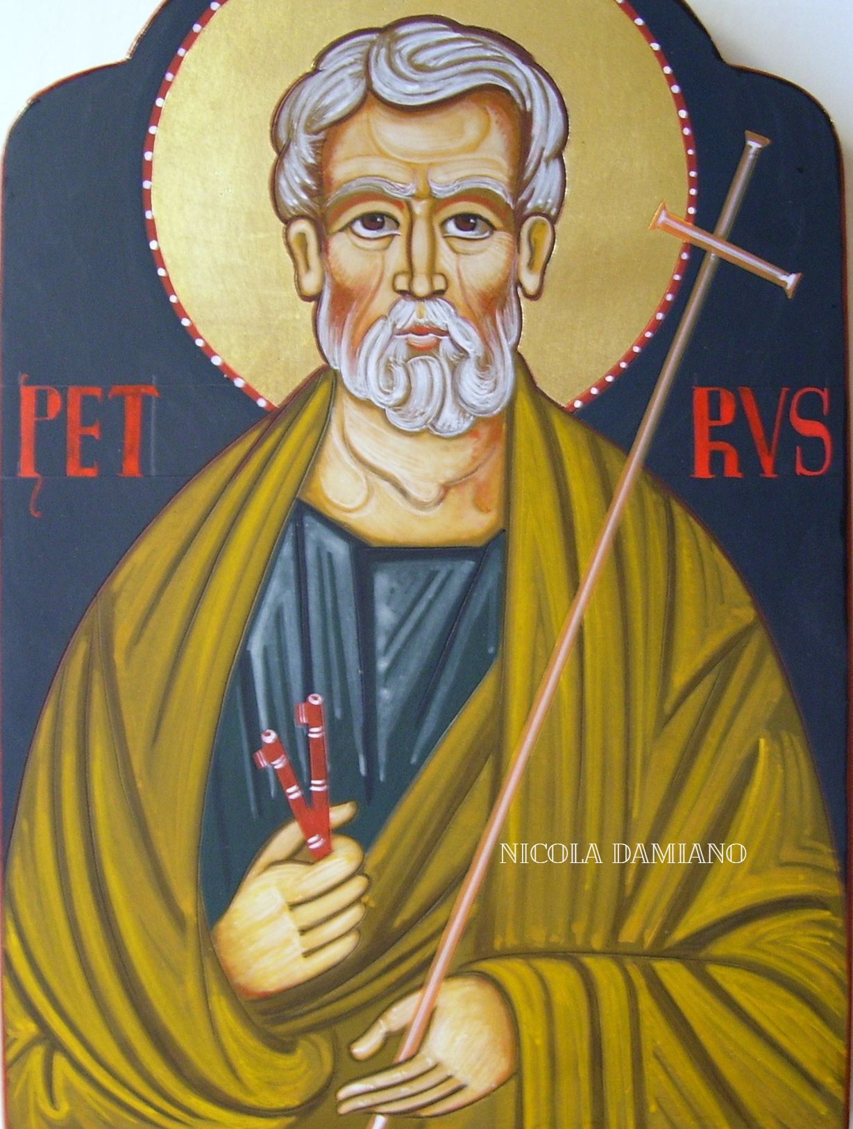 icona sacra moderna dipinta a mano di San Pietro, icone ortodosse, icone sacre, icone russe