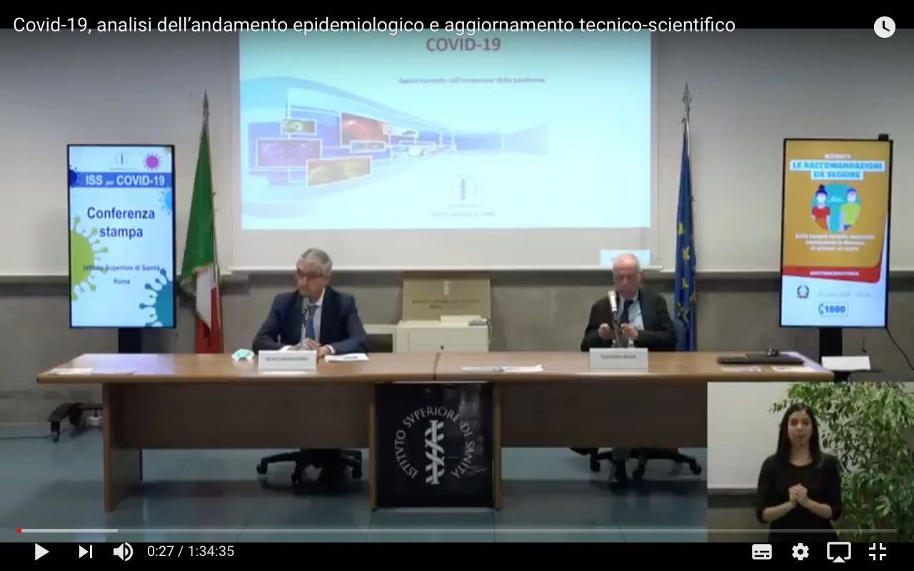 Conferenza stampa sulla mortalità in Italia durante l' epidemia