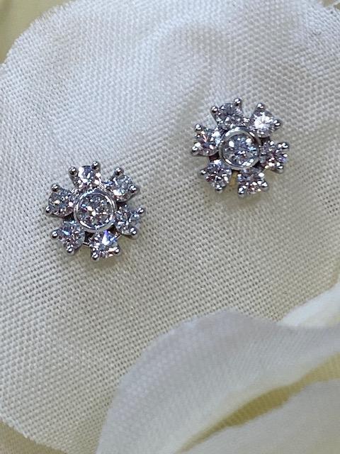 Collezione "Diamanti" orecchini in oro bianco con diamanti