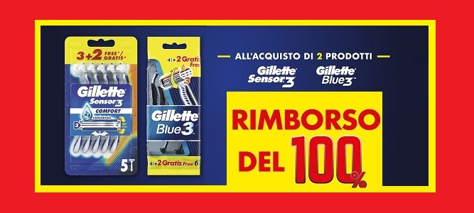 Spendi e Riprendi Gillette “RIMBORSO GILLETTE 100%”
