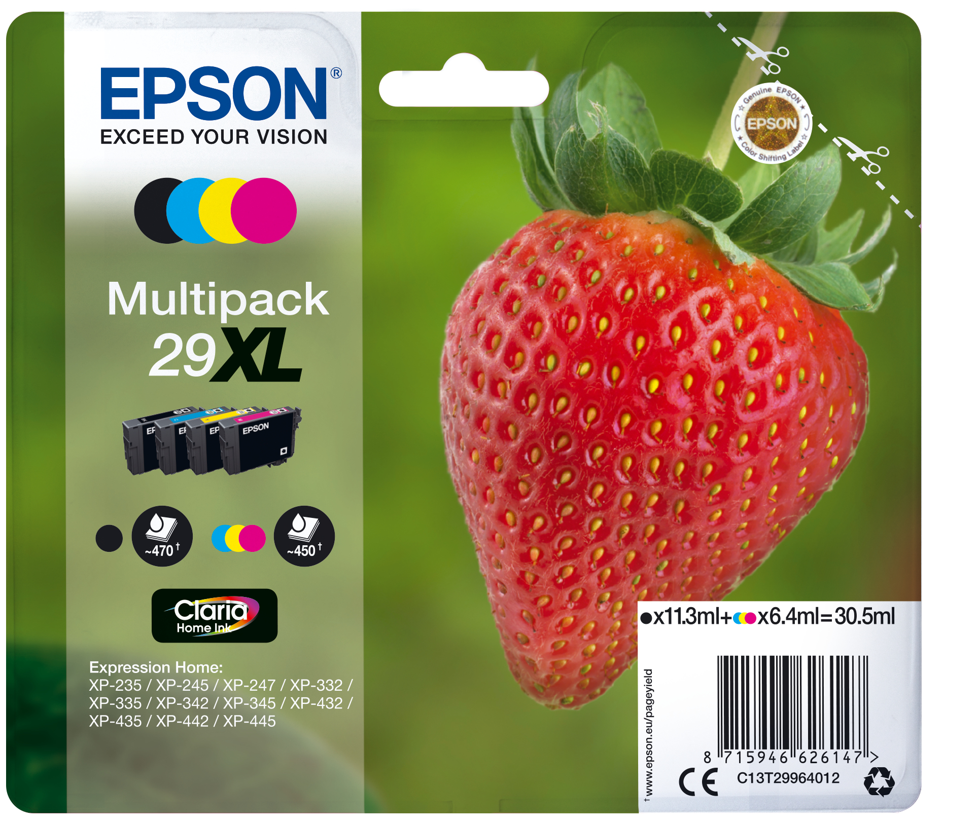 INK EPSON 2996XLMULTIPACK NERO/CIAN MAGENTA/GIALLO PER XP-235