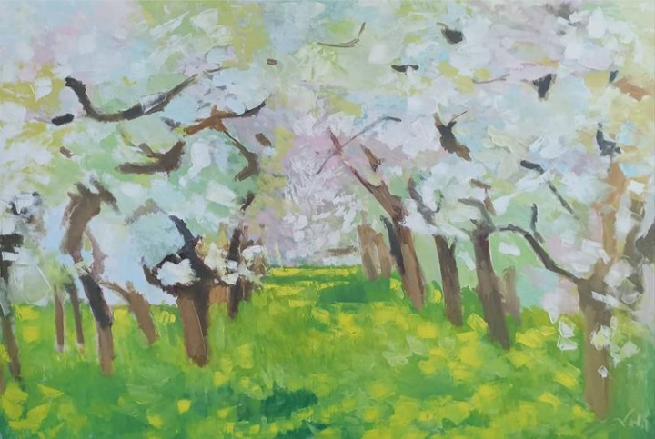 "Risveglio della Primavera" – olio su tela – 70x100cm – quotazione € 2800,00