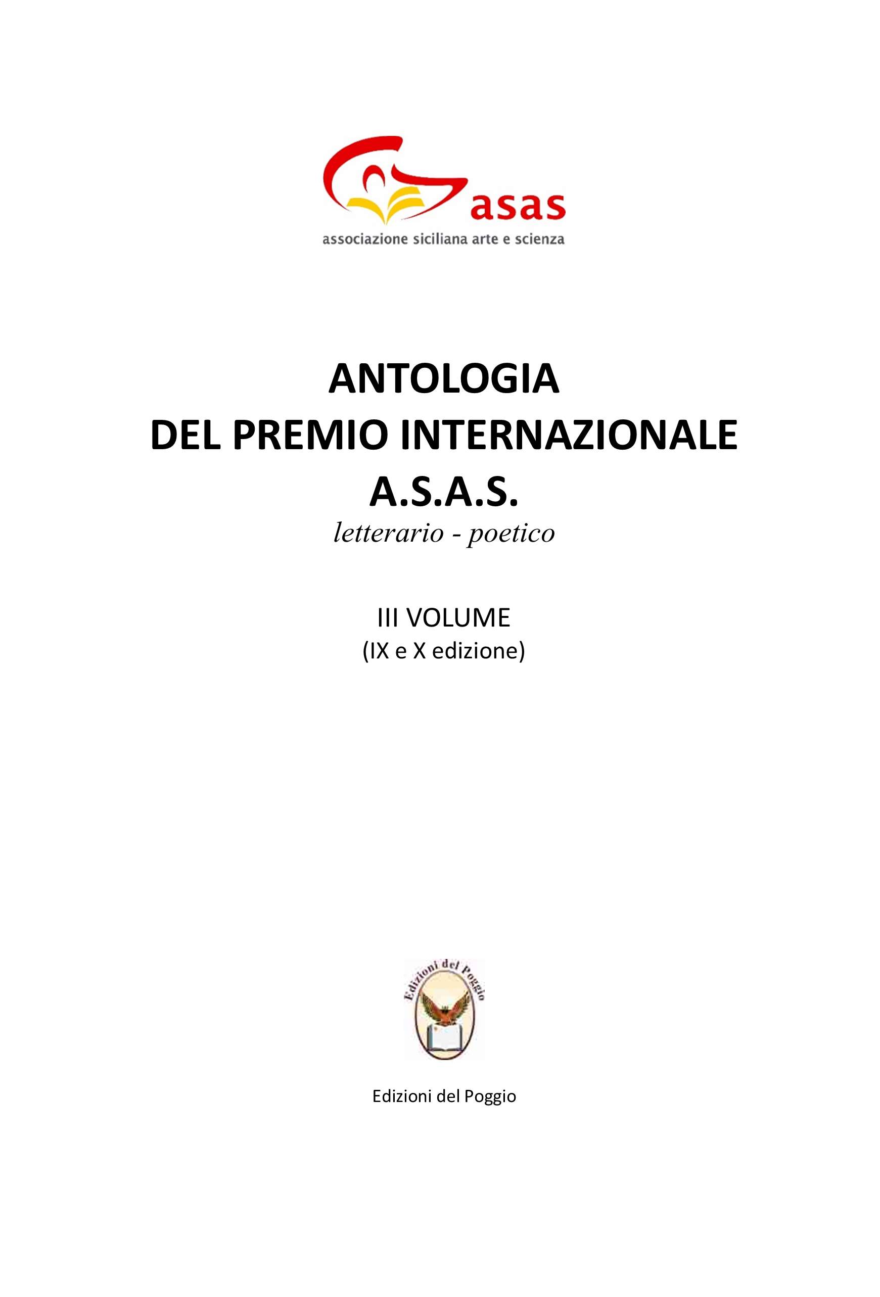 Antologia del Premio Internazionale A.S.A.S. 2022