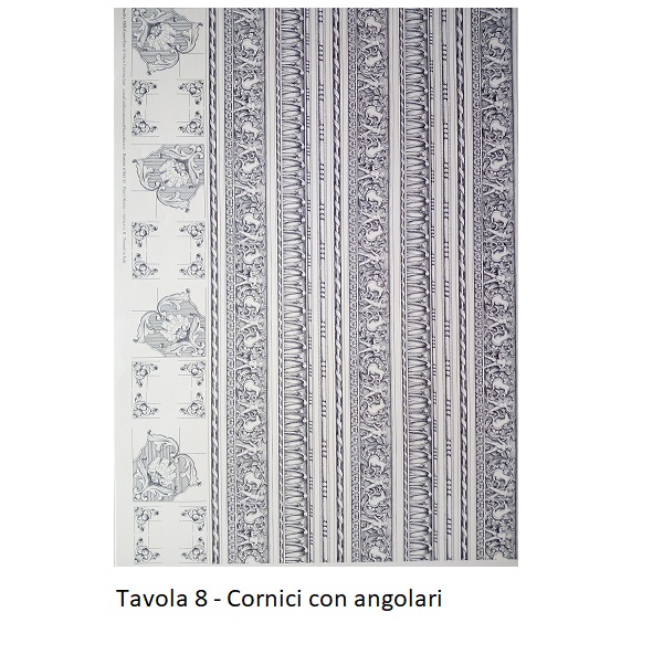 Carte da Decoupage "Print Room" - Tavola 8 - Cornici con angolari.