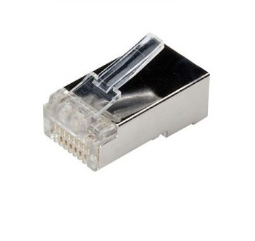 PLUG RJ45 RETE CAT.6 FTP TRANSPARET BUSTA ANNERITA