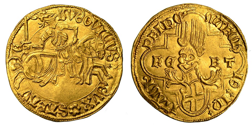 LUDOVICO I Il Generoso. (1440-1465).  Ducato d'oro. SPL/q.FDC   Conservazione eccezionale