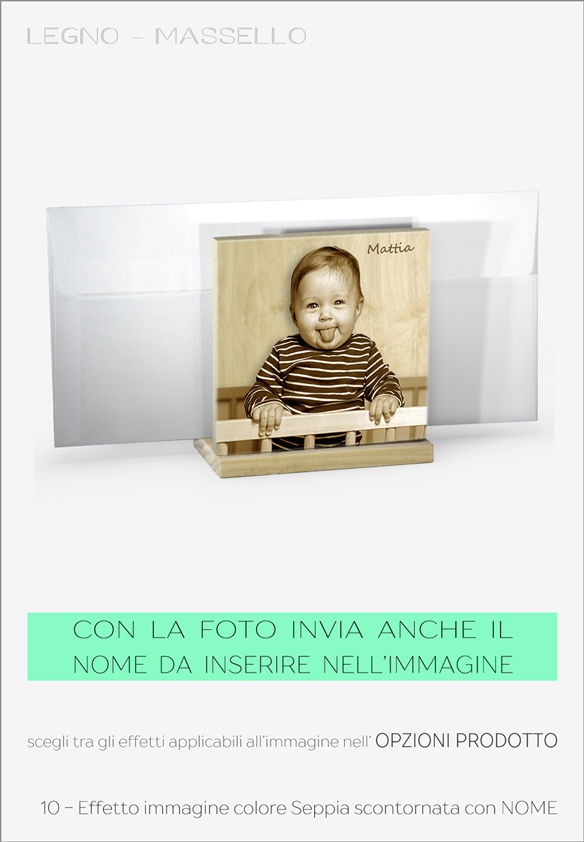 LE MA 03 Porta Lettere Personalizzato in Legno Massello cm 10x10,8x8