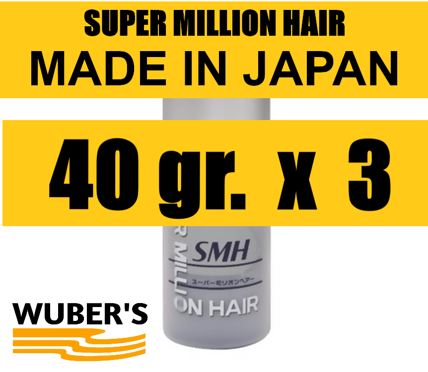 super million hair  40 gr x 3 polvere polverina volumizzante per capelli diradati fibre capillari