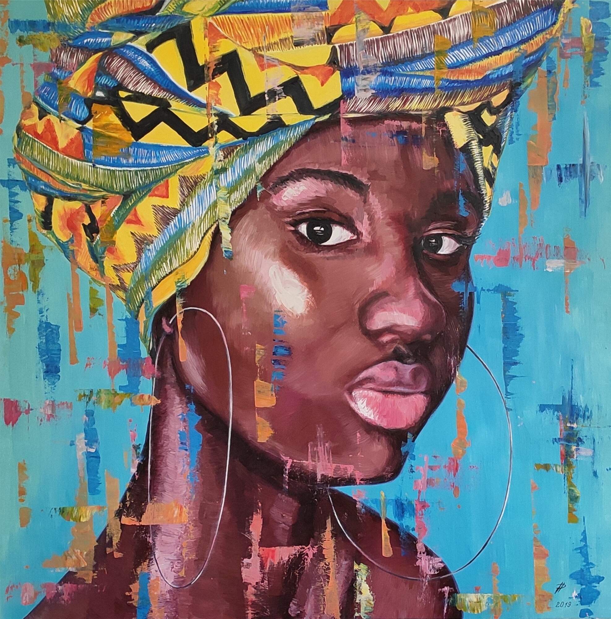 "Colourful dreams" - Oil on canvas - 105x105 cms. - 2019 - quotation € 6000.00