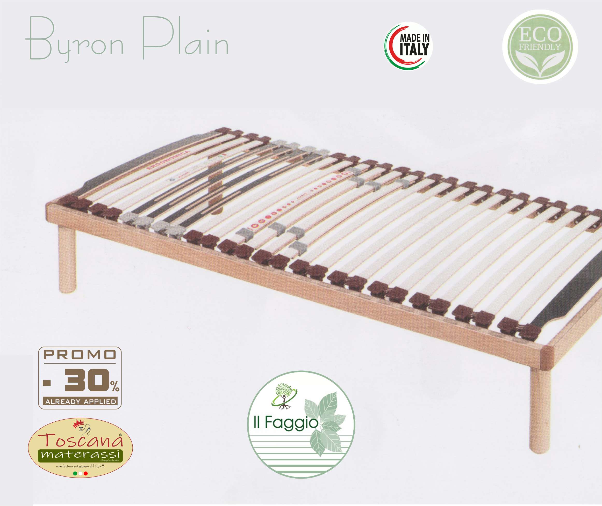 BYRON bed base in eco friendly natural beech