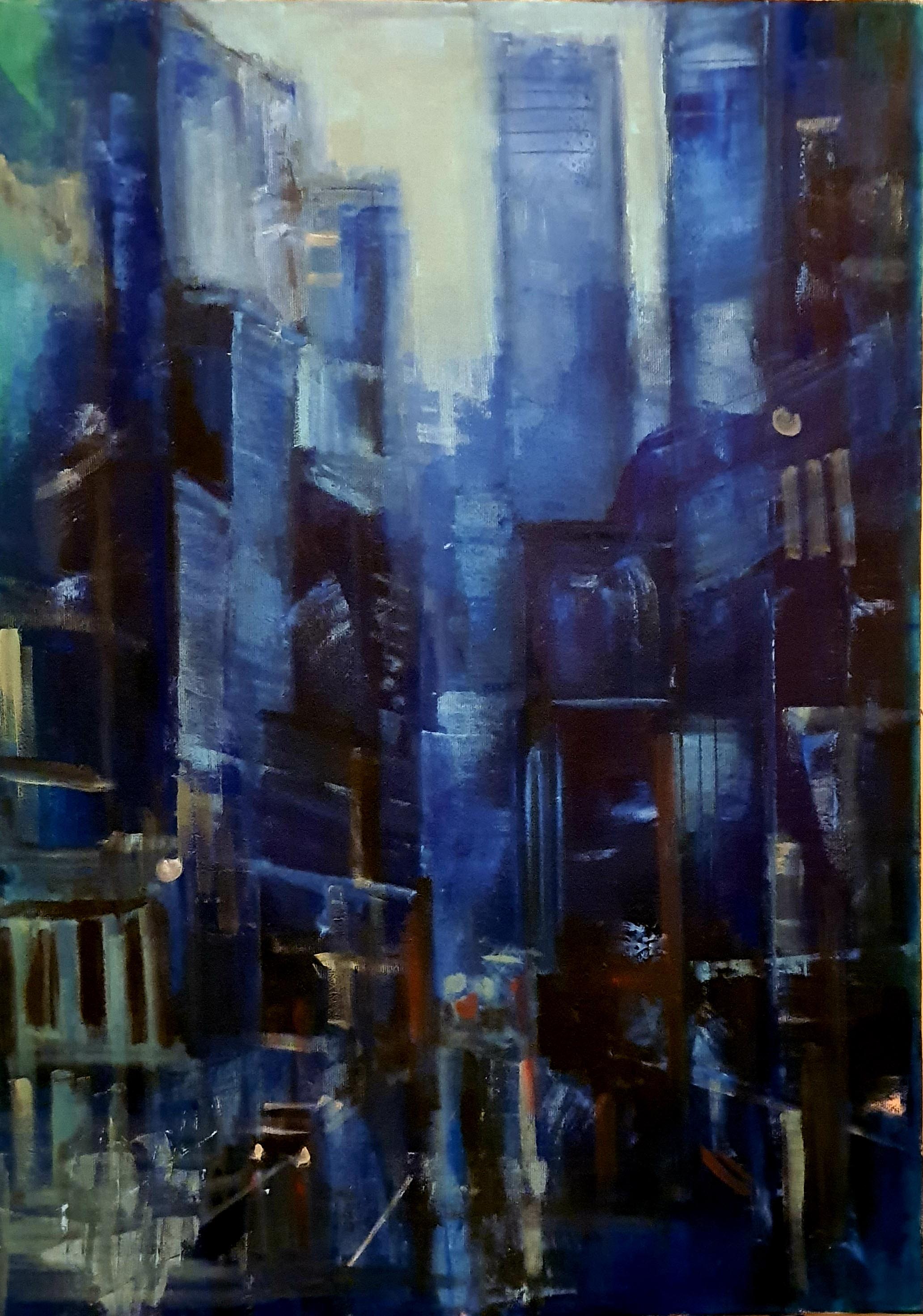 "Cityscape (blue)"_ MONICA CATTO
