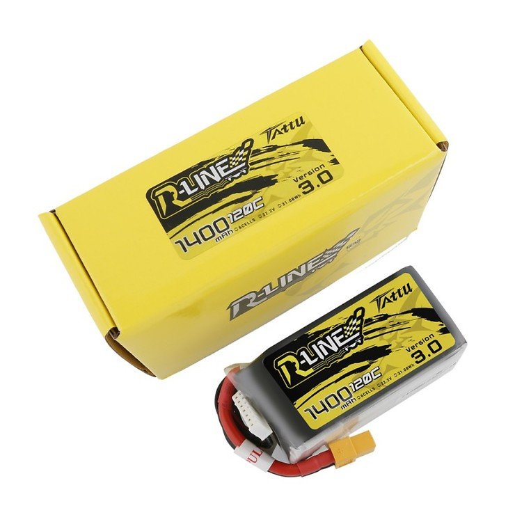 Tattu R-Line Version 3.0 1400mAh 22.2V 120C 6S1P Lipo Battery Pack with XT60 Plug I