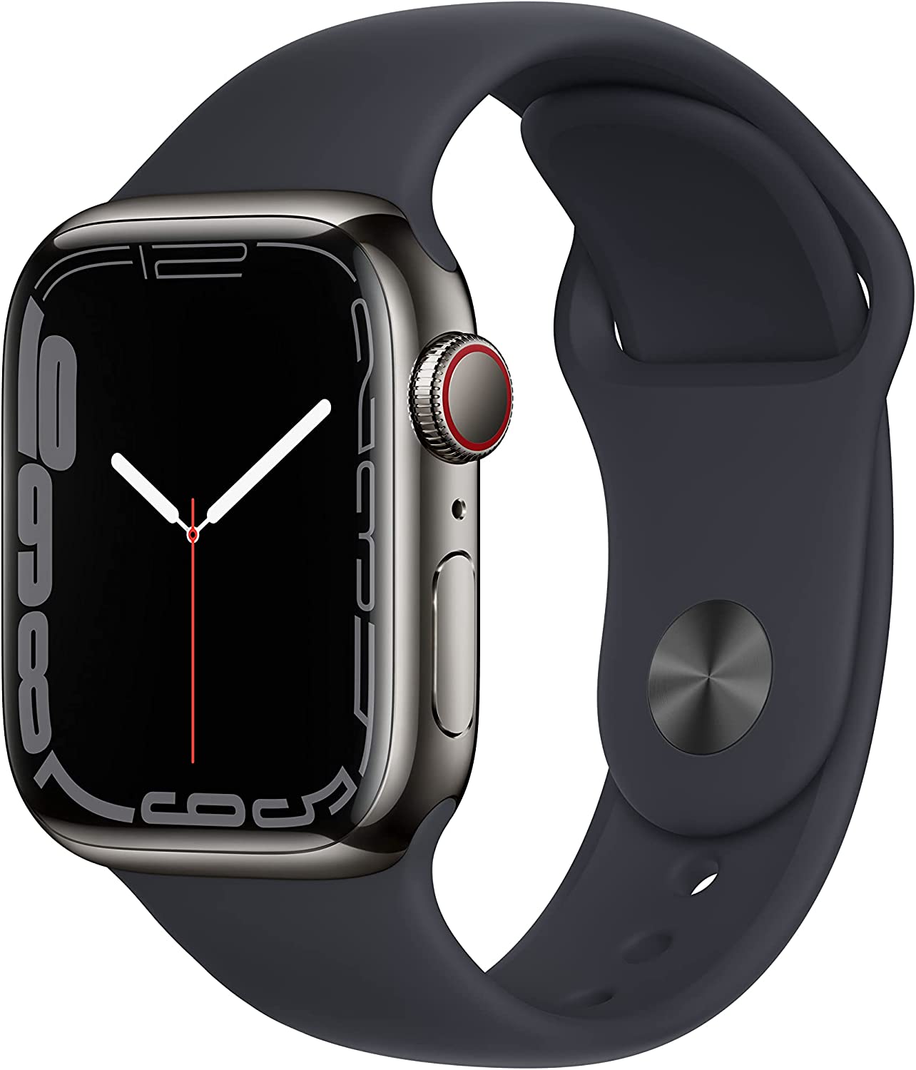 Apple Watch Series 7 GPS + Cellular, Cassa 41 mm in acciaio inossidabile