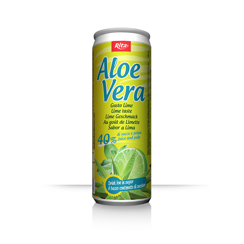 56. Aloe Vera lime, lattina 250ml (cartone da 24 pezzi)