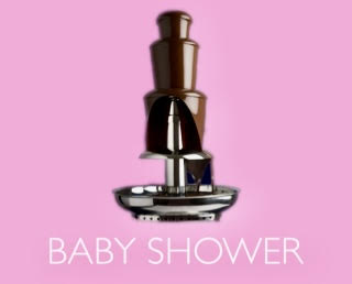 Fontana di cioccolato rosa Baby shower