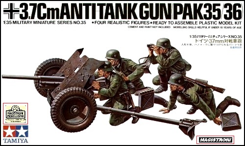 GERMAN ANTITANK GUN PAK-36 With Crew