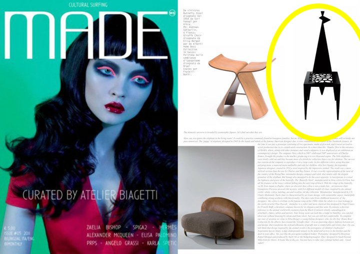 Made Magazine,Giraffe Chair Elisa Berger Design, Design & Animals, arredamento ispirato agli animali,Sedia Giraffa Elisa Berger Design